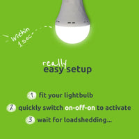 Gizzu Everglow Rechargeable Warm White Emergency Downlight Bulb-GEB3WGU10