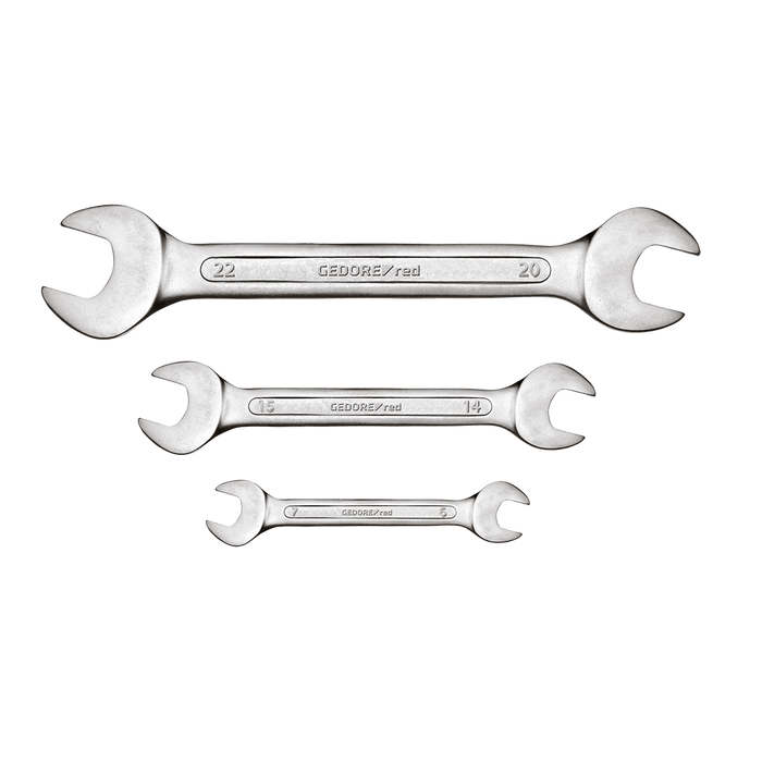 GEDR05105012 - SPANNER DBL OPEN END SET GED RED 12PC