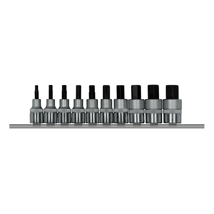 GEDR62558110 - ALLEN BIT SOCKET SET GED RED 1/2 10PCE