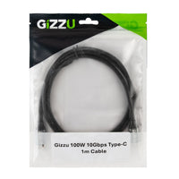 GIZZU USB-C Cable: 100W Charging, 10Gbps Data, 4K Support - Type-C to Type-C Cable