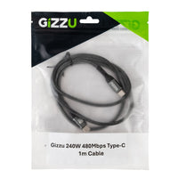 GIZZU 240W 480Mbps Type-C 1m Cable-GCPCC240048G-01