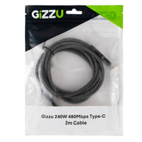 GIZZU 240W 480Mbps Type-C 2m Cable-GCPCC240048G-02
