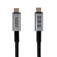 Gizzu 240W Type-C Cable: 20Gbps, 8K 60Hz, Fast Charging USB-C to USB-C. Durable Braided Design for Reliable High-Speed Data & Power
