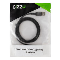GIZZU 12W USB to Lightning 1m Cable-GCPU2L012-01