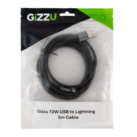 GIZZU 12W USB to Lightning 2m Cable-GCPU2L012-02