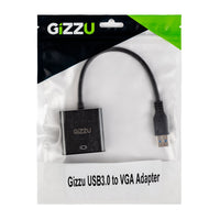 GIZZU USB 3.0 to VGA Adapter - Connect your computer to VGA displays, supports 1080p resolution. Mirror or extend your screen!
