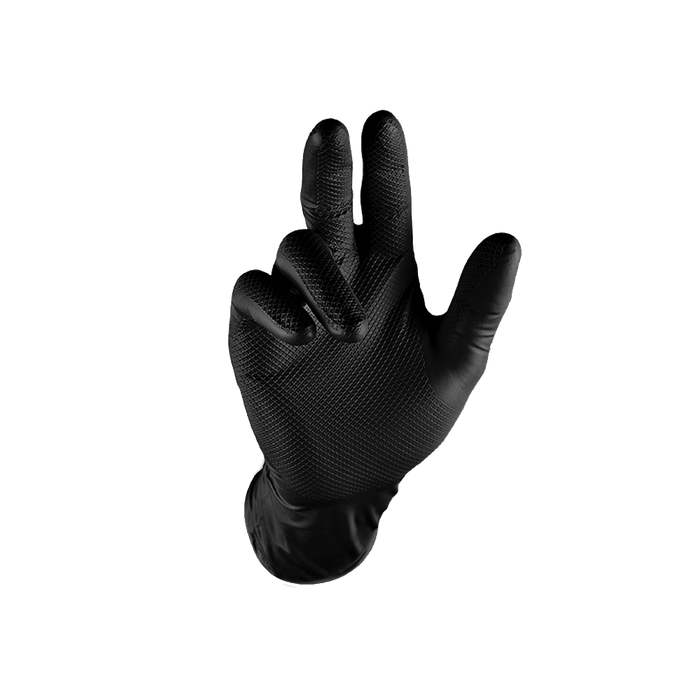 Gloves Grippaz Nitrile Blk P/P P/10 Glru059 L
