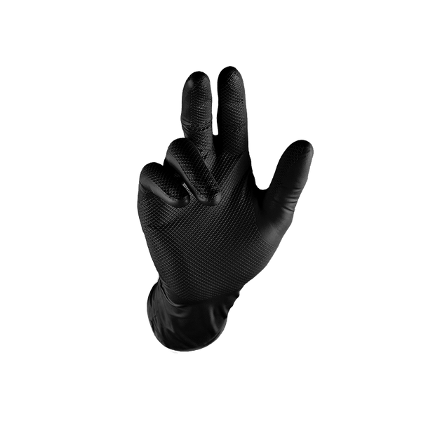 Gloves Grippaz Nitrile Blk P/P P/10 Glru059 L