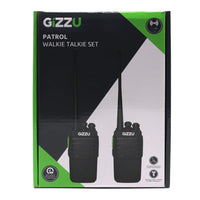 Gizzu Patrol Walkie Talkie Set - Black (2 Pack): Long Range Communication for Family & Outdoor Adventures