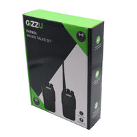 Gizzu Patrol Walkie Talkie Set - Black (2 Pack): Long Range Communication for Family & Outdoor Adventures