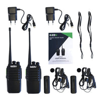 Gizzu Patrol Walkie Talkie Set - Black (2 Pack): Long Range Communication for Family & Outdoor Adventures
