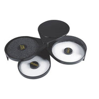 Black 3-Tier Glass Rimmer: Salt, Sugar, & Lime Juice - Perfect for Cocktails & Bar Use