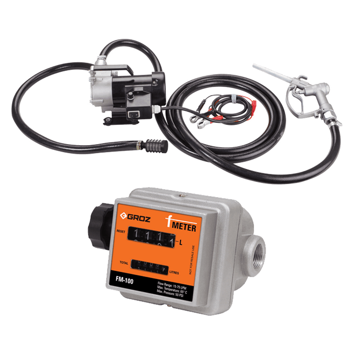 Groz Pump Elec 12 V Diesel Battery Kit Gro2167