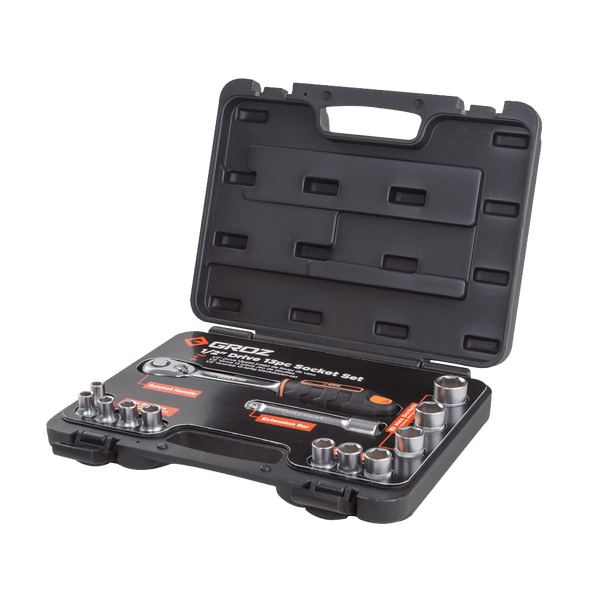 Groz Socket Set Bihex 1/2 Dr 13 Pc 8 22 Mm Gro3440 GROZ