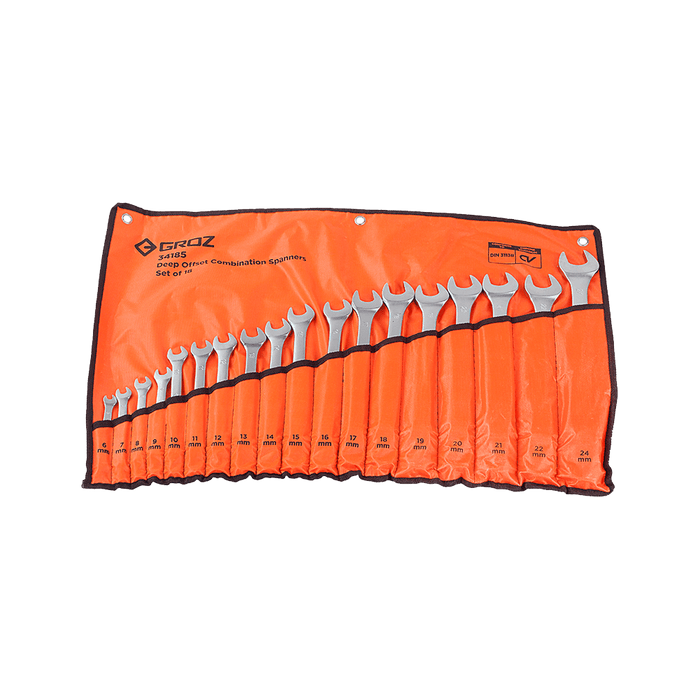 Groz Spanner Comb.Set 6 24 Mm 18 Pc Gro3647