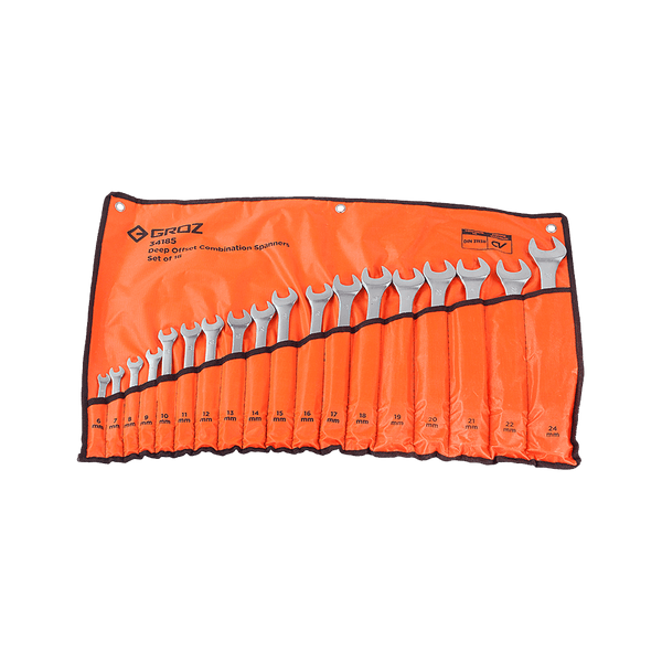 Groz Spanner Comb.Set 6 24 Mm 18 Pc Gro3647