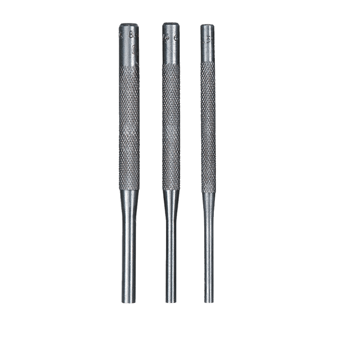 GROZ Steel Pin Punch Set: 4mm, driving & removing pins, keys. Hand Tools