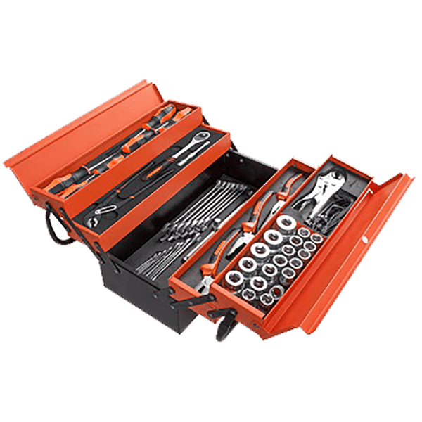 GROZ 64-Piece Universal Tool Set in Toolbox | Mechanics, Automotive, DIY