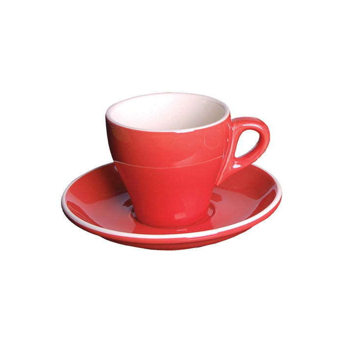 Red Espresso Cup & Saucer: FORTIS ITALIA 7cl - Italian Design - Perfect for Espresso - Buy at chavda.com