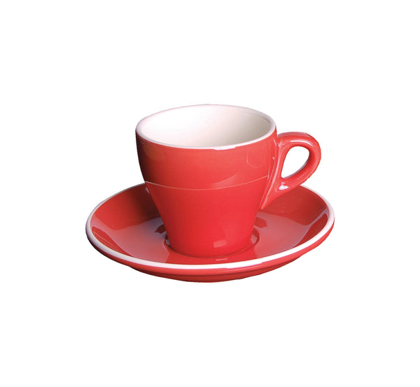 Red Espresso Cup & Saucer: FORTIS ITALIA 7cl - Italian Design - Perfect for Espresso - Buy at chavda.com