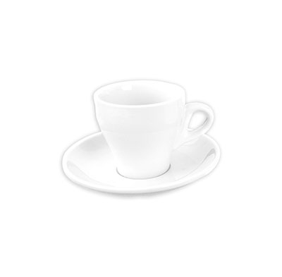 White Cappuccino Saucer 16cm - Fortis Italia GS-R813S-W | Round Porcelain Saucer for Cappuccino Coffee Cups | Chavda.com