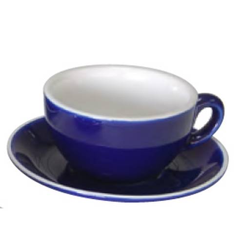 Blue Cappuccino Cup and Saucer Set | Elegant Coffee Cup for Latte Art