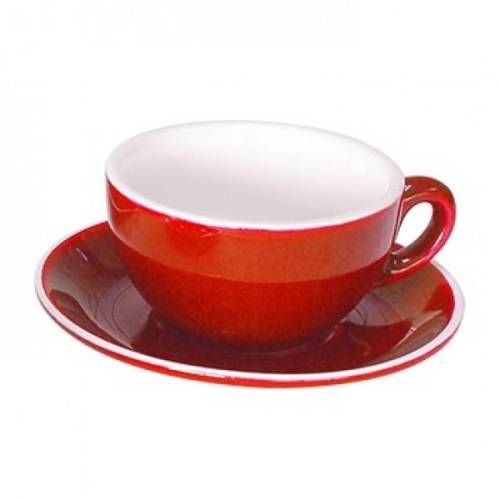 Fortis Italia Red Cappuccino Saucer 14.1cm - Italian Style Coffee Saucer
