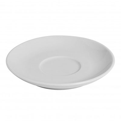 FORTIS ITALIA White Cappuccino Saucer 14.1cm - Elegant Italian Coffee Saucer