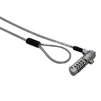 Gizzu Nano Combination Lock Security Cable - Laptop Anti-Theft Cable, Silver