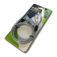 Gizzu Nano Combination Lock Security Cable - Laptop Anti-Theft Cable, Silver