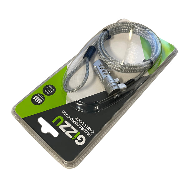 GIZZU 1.8m Nano Combination Lock Security Cable-GSCNC