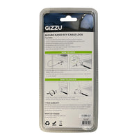 GIZZU Laptop Security Cable with Key Lock: Anti-Theft Device for Notebooks, Silver Steel Cable and Keys
