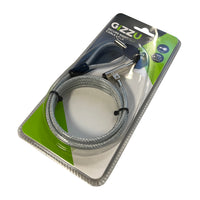 GIZZU Laptop Security Cable with Key Lock: Anti-Theft Device for Notebooks, Silver Steel Cable and Keys