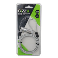 Gizzu Secure Wedge Laptop Lock: Anti-Theft Combination Cable Lock for Notebooks - High Security