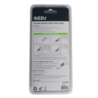 Gizzu Secure Wedge Laptop Lock: Anti-Theft Combination Cable Lock for Notebooks - High Security