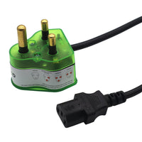 Gizzu Surge Protector Kettle Plug Cable: 10A, 1.5m, Power Surge Protection for Electronics and Appliances