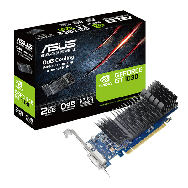 ASUS GeForce GT1030 2GB GDDR5 Low Profile Silent Graphics Card-GT1030-SL-2G-BRK