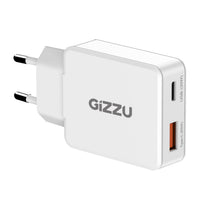 Gizzu 2-Port 65W GaN Wall Charger-GWCCU65W