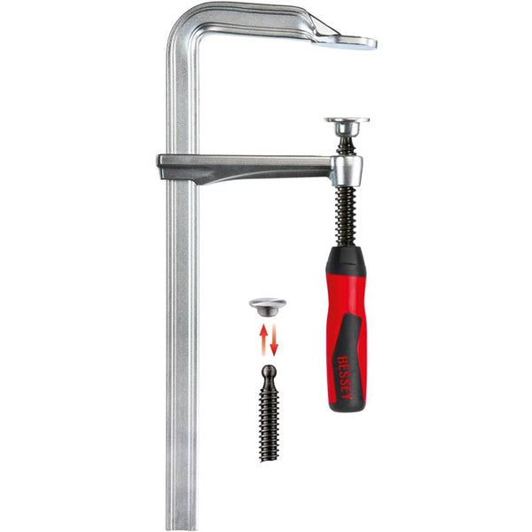 Bessey Original Bessey All-Steel Screw Clamp Gz With 2-Component Plastic Handle - 585-040 008