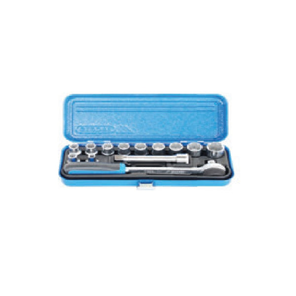 Gedore, D19 Kmz Socket Sets - 1/2" - 15/14Pcs, 614653