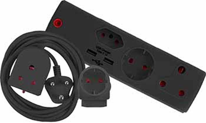 Combopack 3 M Lead+Usbschucko Blackxxx Cre042