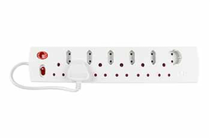 MULTIPLUG 12WAY Single Switch E/MATE - Extension Cord Power Strip with Outlets and Surge Protection
