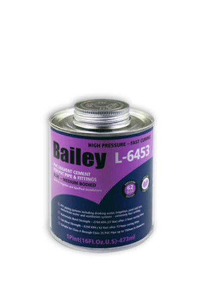 Pvc Weld Fast Set 473 Ml+Brush Bailey Baif473