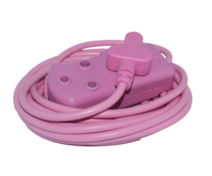 Pink 10m Extension Lead - SABS Approved Electrical Cord for Home & Office | Chavda.com