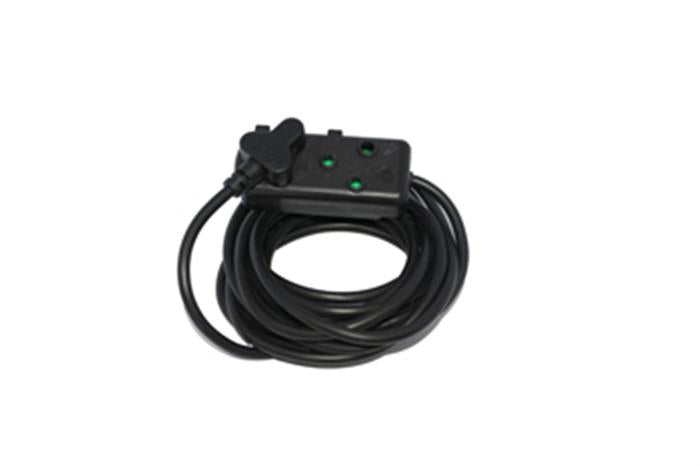 Black Extension Cord with Three Outlets, 5 Meter Length, 1.5mm Cable - Chavda