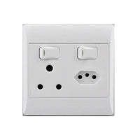 Socket E/Mate 4 X4 Single 16 A+Euro White Es025