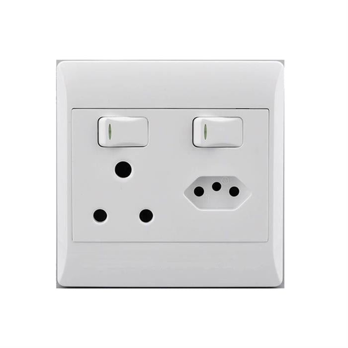 Socket E/Mate 4 X4 Single 16 A+Euro White Es025