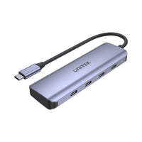 UNITEK 4-PORT TYPE-C GEN2 HUB GREY (H1107K) - HUB-USB-C-4P-H1107K