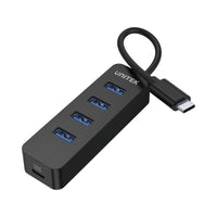 UNITEK H1117B UHUB Q4 USB TYPE-C 4-PORT HUB WITH OPTIONAL POWER VIA A USB TYPE-C PORT - HUB-USB3-H1117B