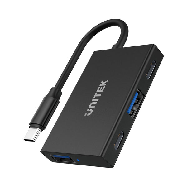 UNITEK USB3.1 TYPE-C GEN2 4-PORT HUB 2A+2C BLACK* - HUB-USB-H1302A